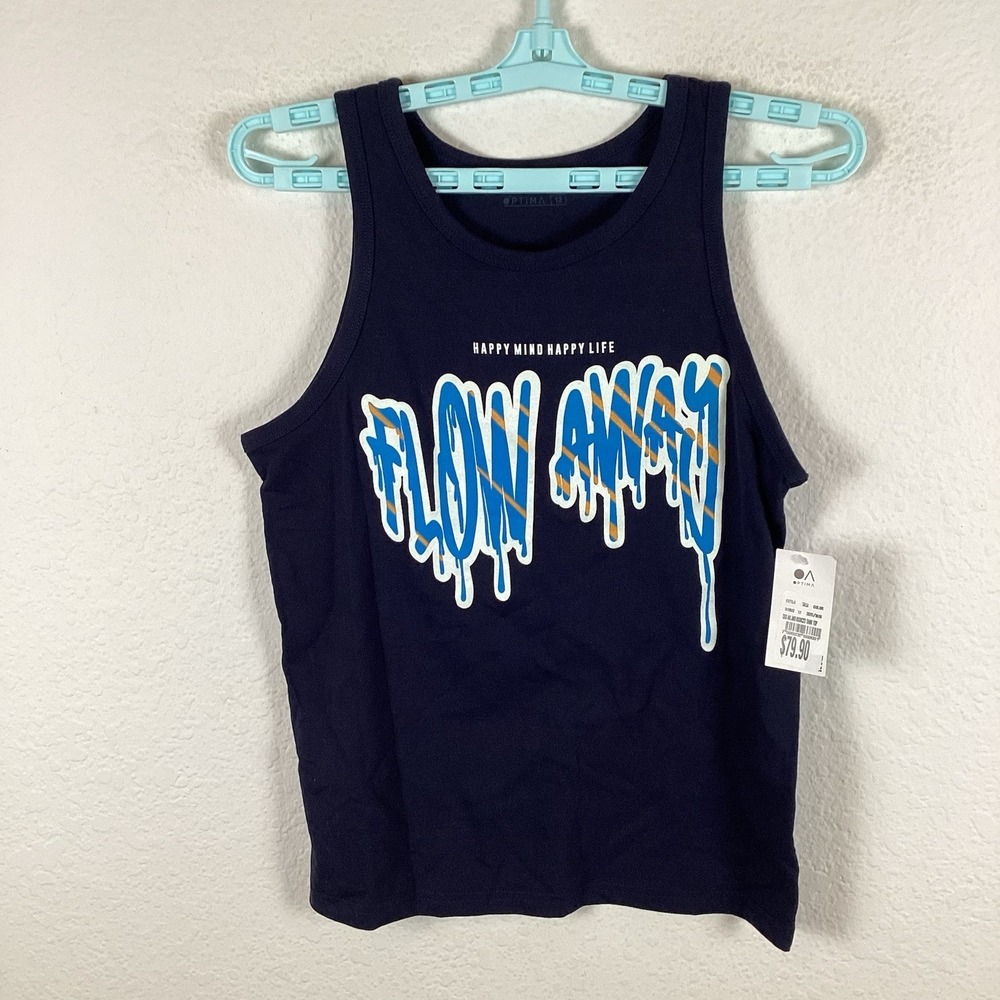 Optima Womens Shirt Top Sz 12 Tank Top Sleeveless New With Tags $80 MSRP